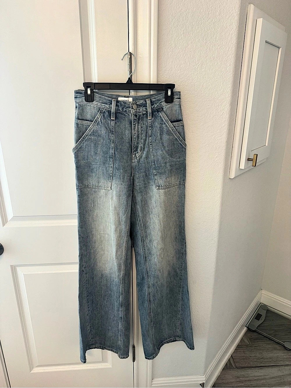 Pistola Ruby High Rise Utility Palazzo Wide Leg Jeans- Waist 25